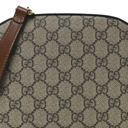 Gucci GG Supreme Monogram Cuoio Toscano Mini Chain Shoulder Bag Beige Ebony Cuir 8 of 10