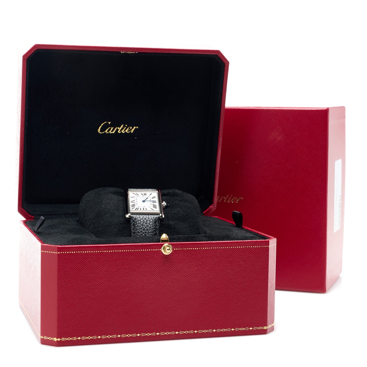 Stainless Steel Calfskin 25mm Must de Cartier Tank Quartz Watch