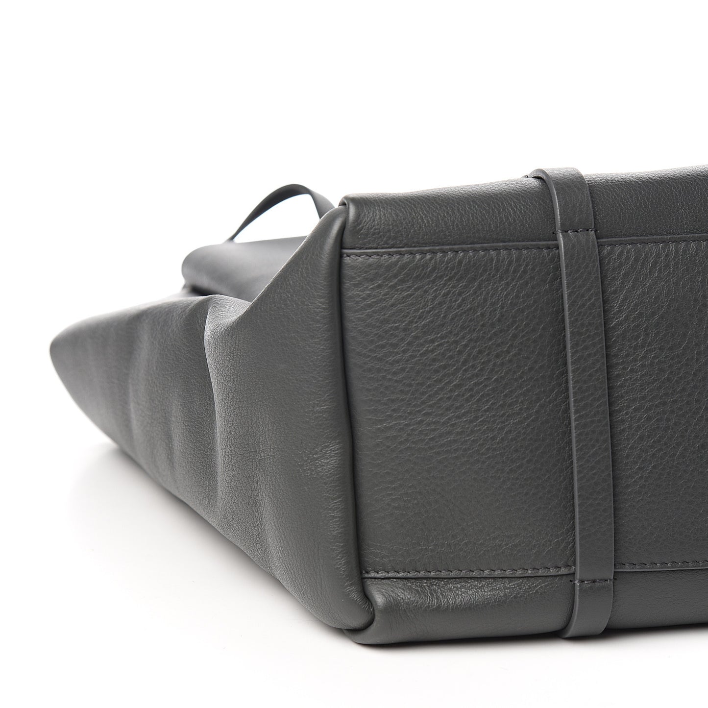 Veau Baltimore Double Sided Small Everyday Tote Gris Fossile Black