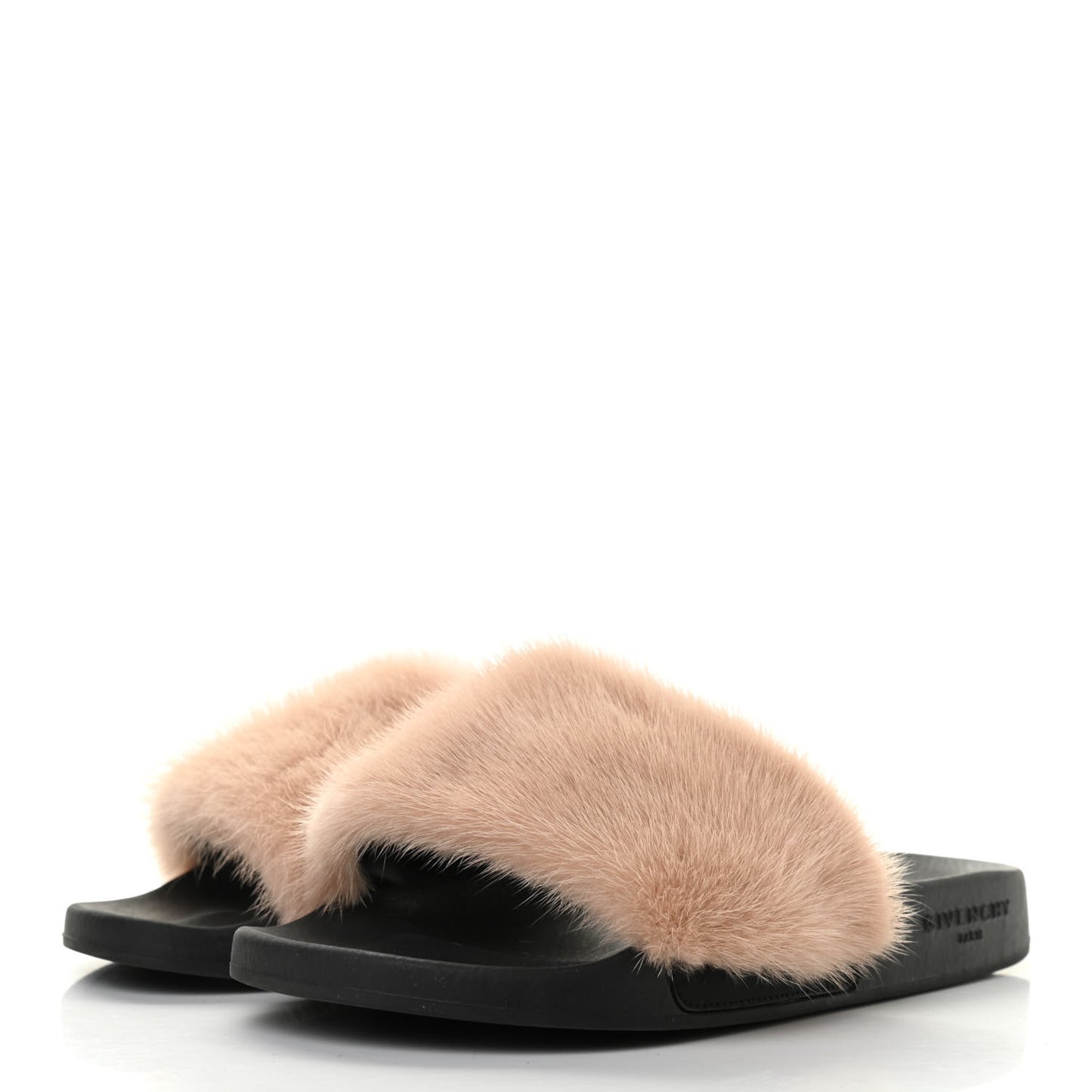 Mink Rubber Slide Sandals 37 Rose Poudre