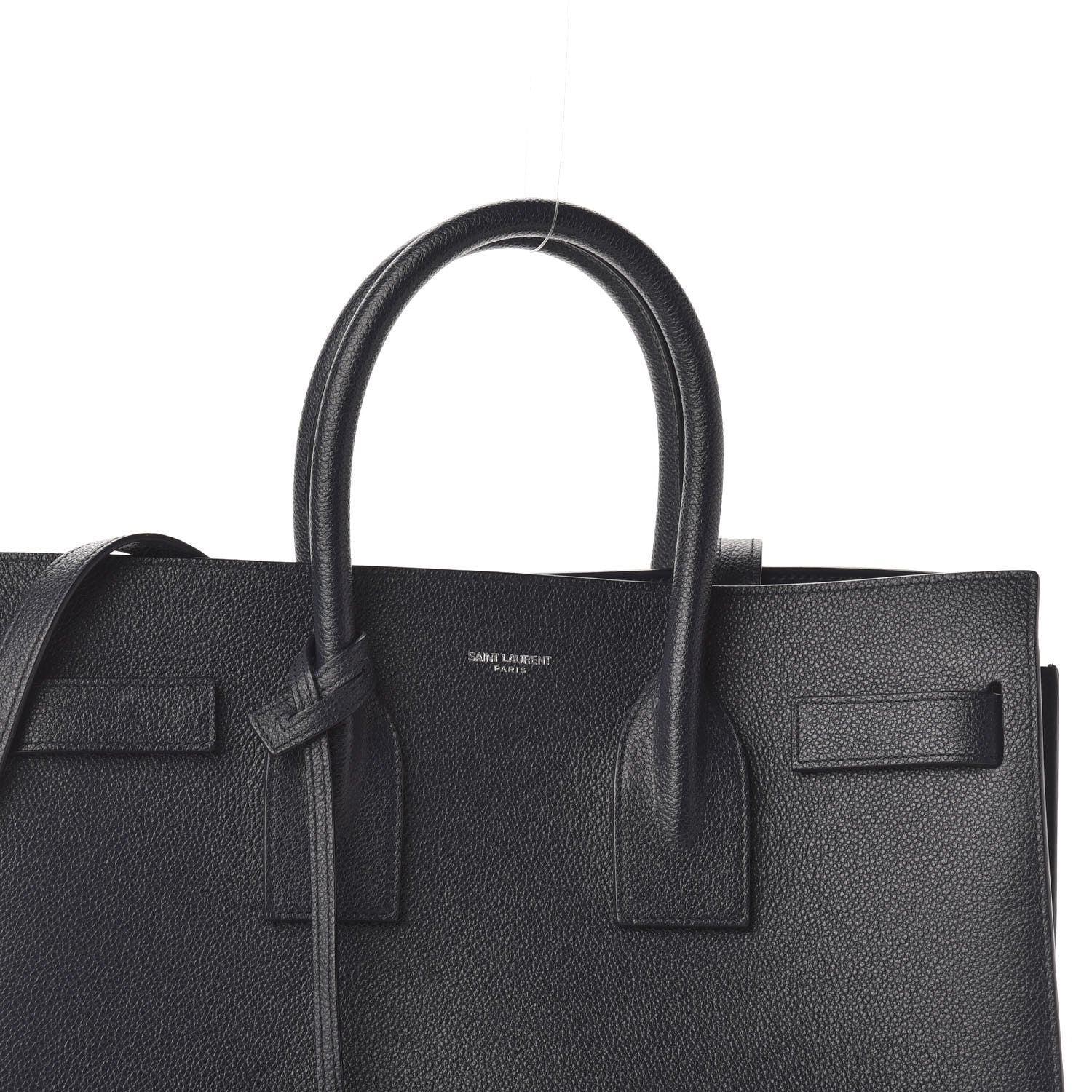 Saint Laurent Grained Calfskin Small Sac De Jour Petrol 12 of 13
