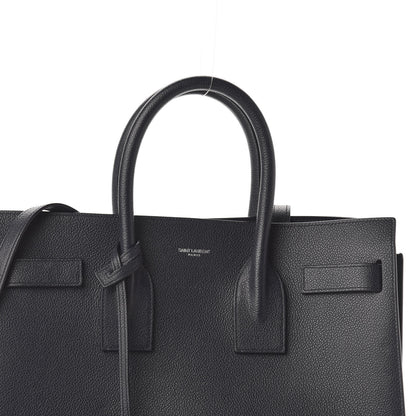 Saint Laurent Grained Calfskin Small Sac De Jour Petrol 12 of 13