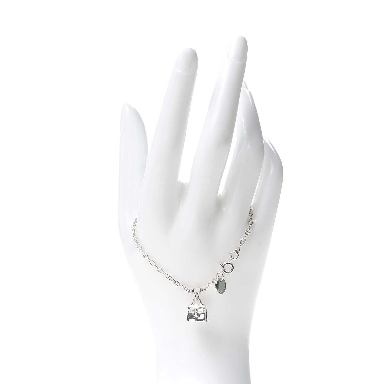 Hermes Sterling Silver Kelly Charm Bracelet ST 2 of 5