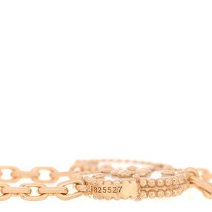 Van Cleef & Arpels 18K Rose Gold Carnelian Mother of Pearl Onyx 5 Motifs Lucky Spring Bracelet 4 of 4