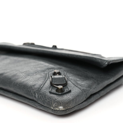 Balenciaga Agneau Classic Hardware Envelope Clutch Gris Tarmac 11 of 12