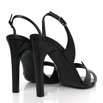 Hermes Calfskin Holy 105 Sandals 38 Black 4 of 9