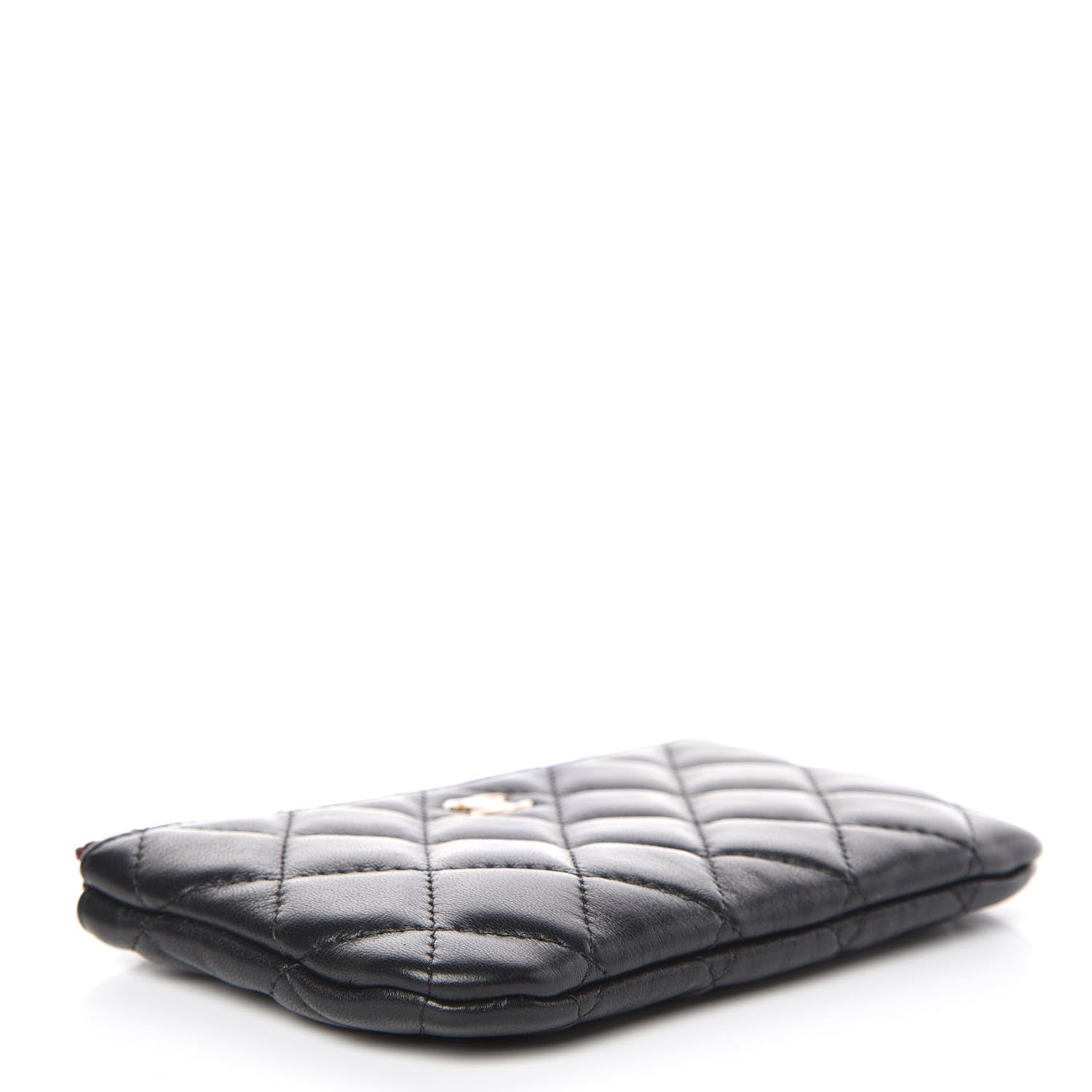 Chanel Lambskin Quilted Small Cosmetic Case Black 4 of 10