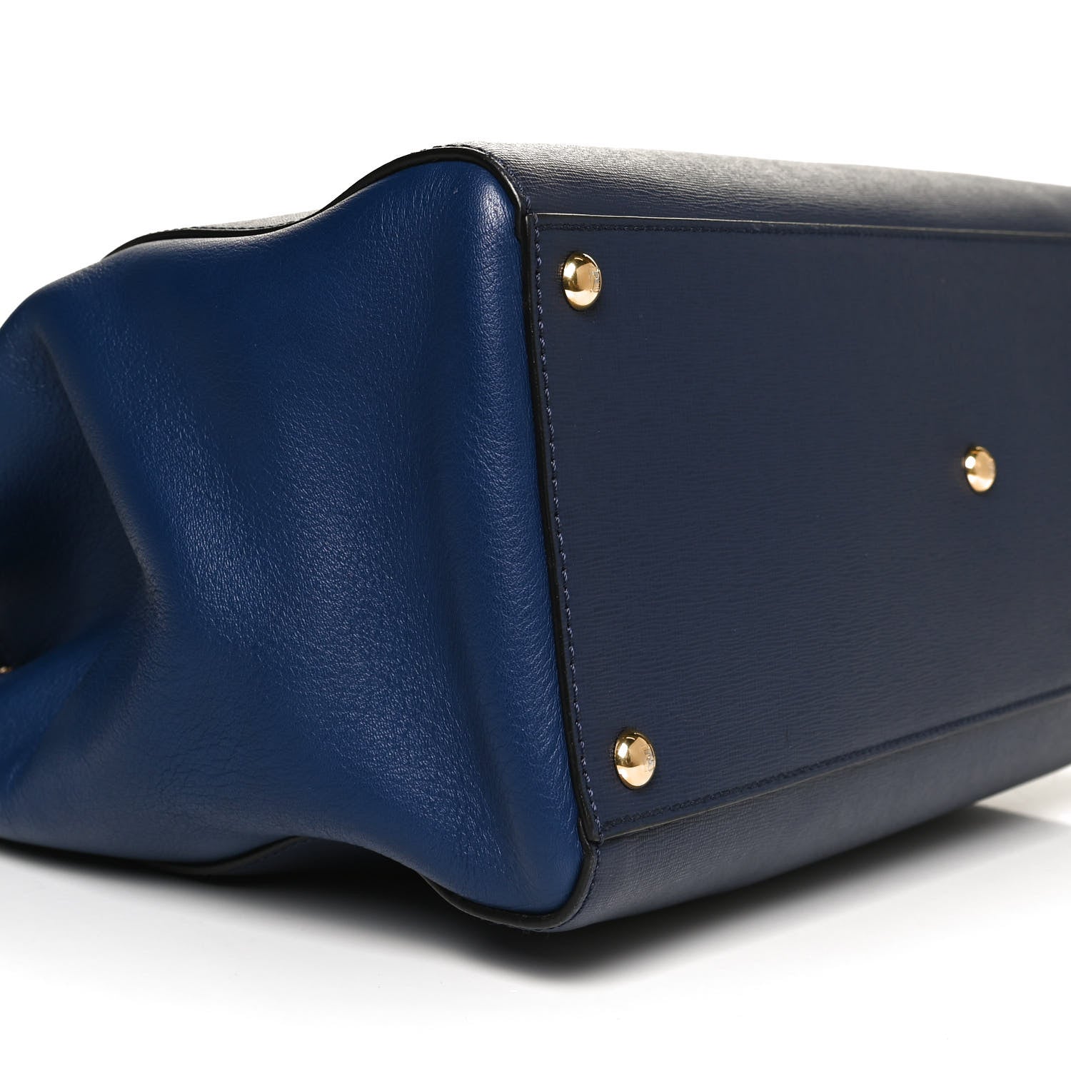 Fendi Vitello Elite Regular 2Jours Tote Blue 9 of 13