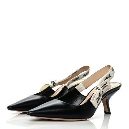 Christian Dior Lambskin Ribbon J'Adior Slingback 65mm Pumps 37 Black 3 of 8