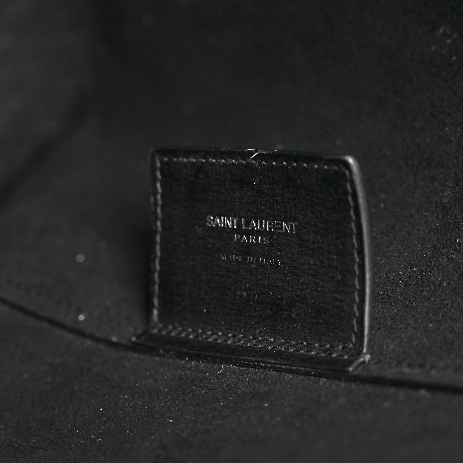 Saint Laurent Vintage Calfskin Perforated East West Shopping Tote Black 7 of 21