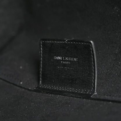 Saint Laurent Vintage Calfskin Perforated East West Shopping Tote Black 7 of 21