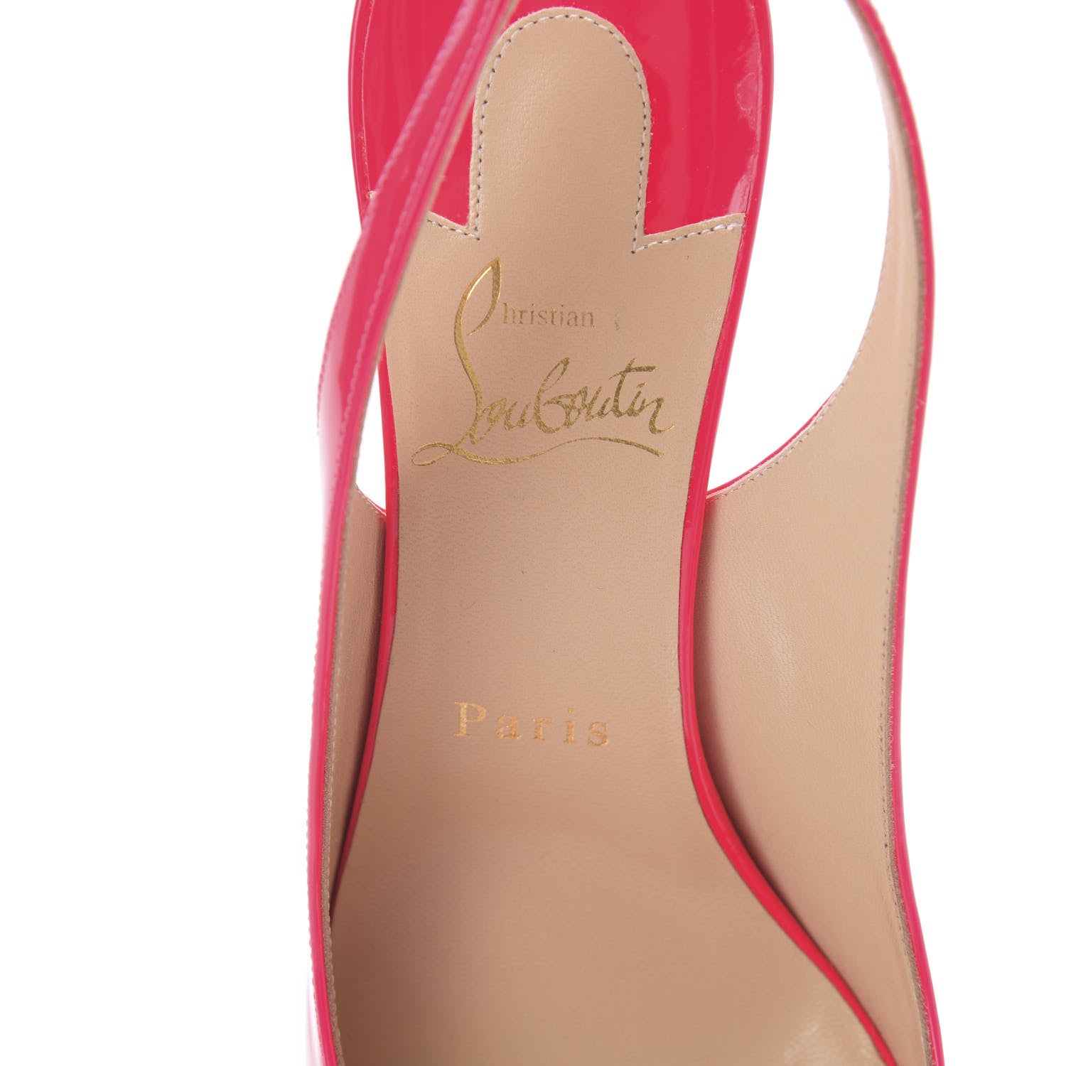 Christian Louboutin Patent Clare Sling 80 Pumps 38 Rosa 6 of 8