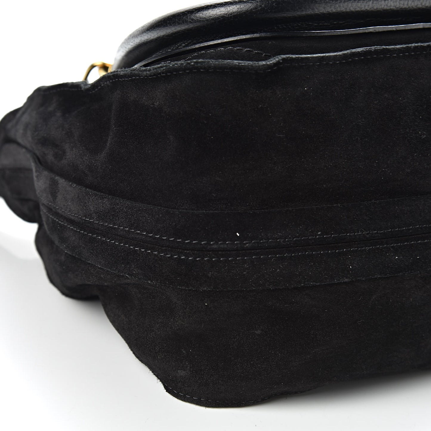 Suede Calfskin Small Paraty Black