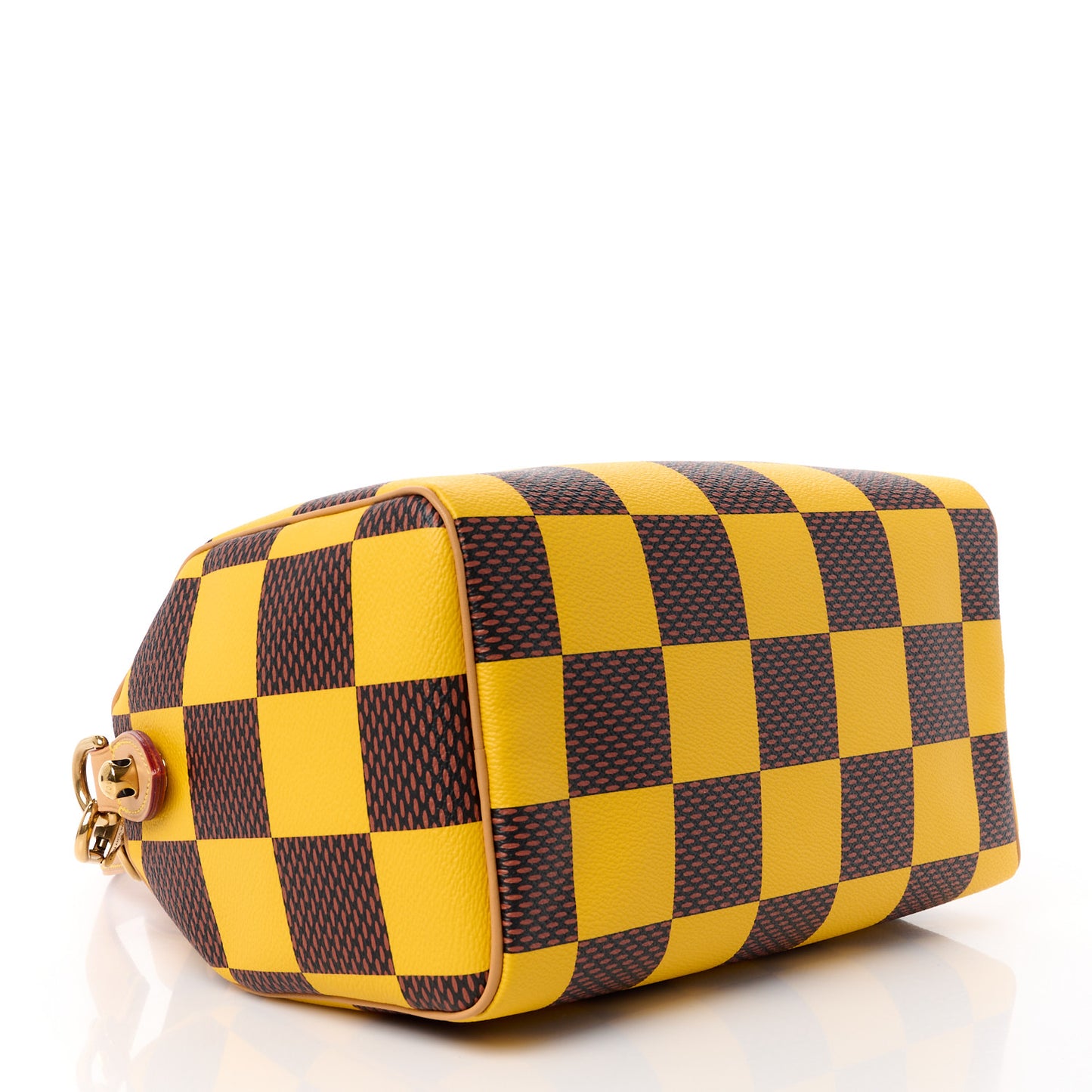 Damier Pop Speedy Bandouliere 25 Jaune Mat
