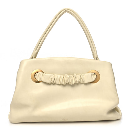 Celine Smooth Calfskin Eyelet Small Top Handle Bag White 1 of 11