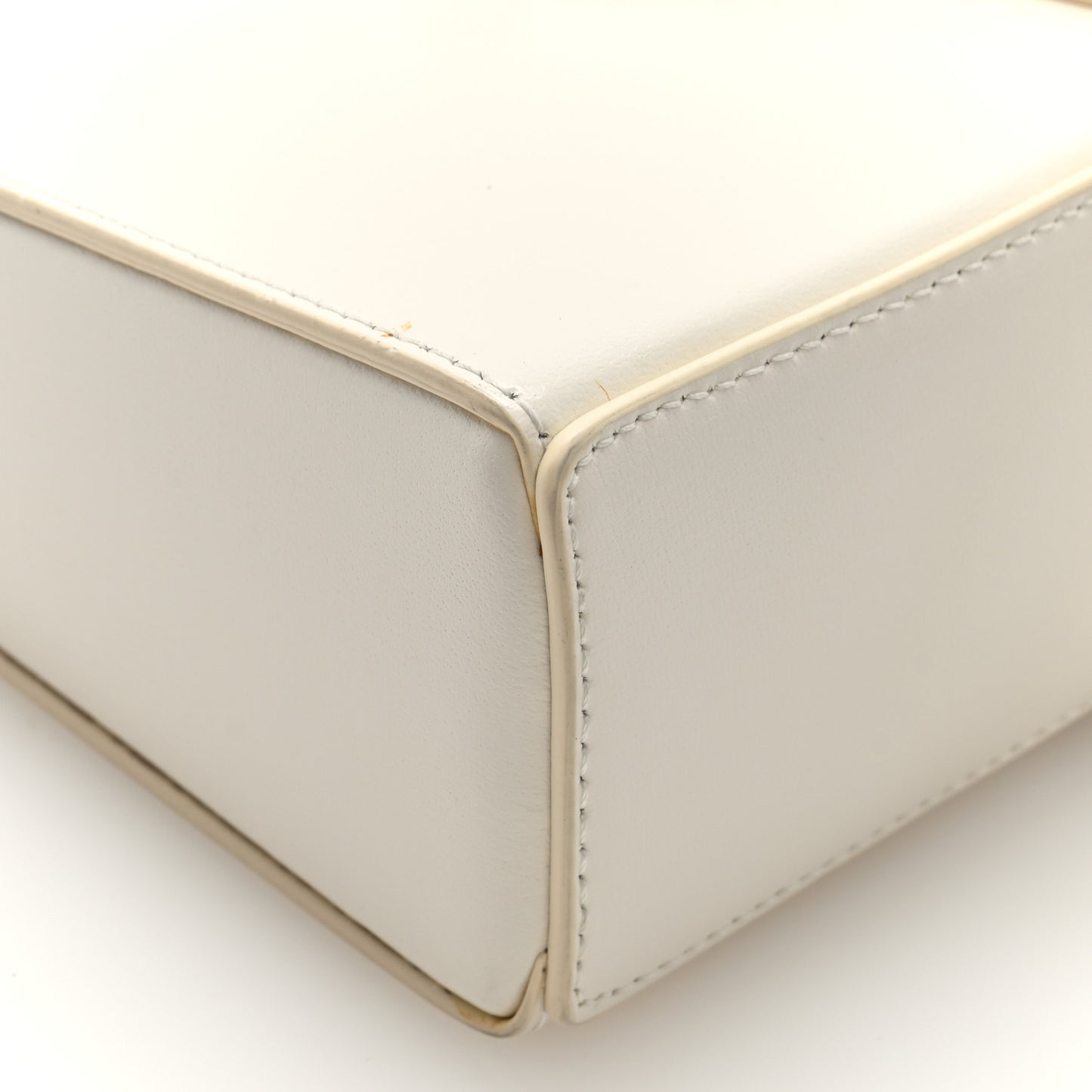Box Calfskin Mini Cut Out Shoulder Bag Ivory