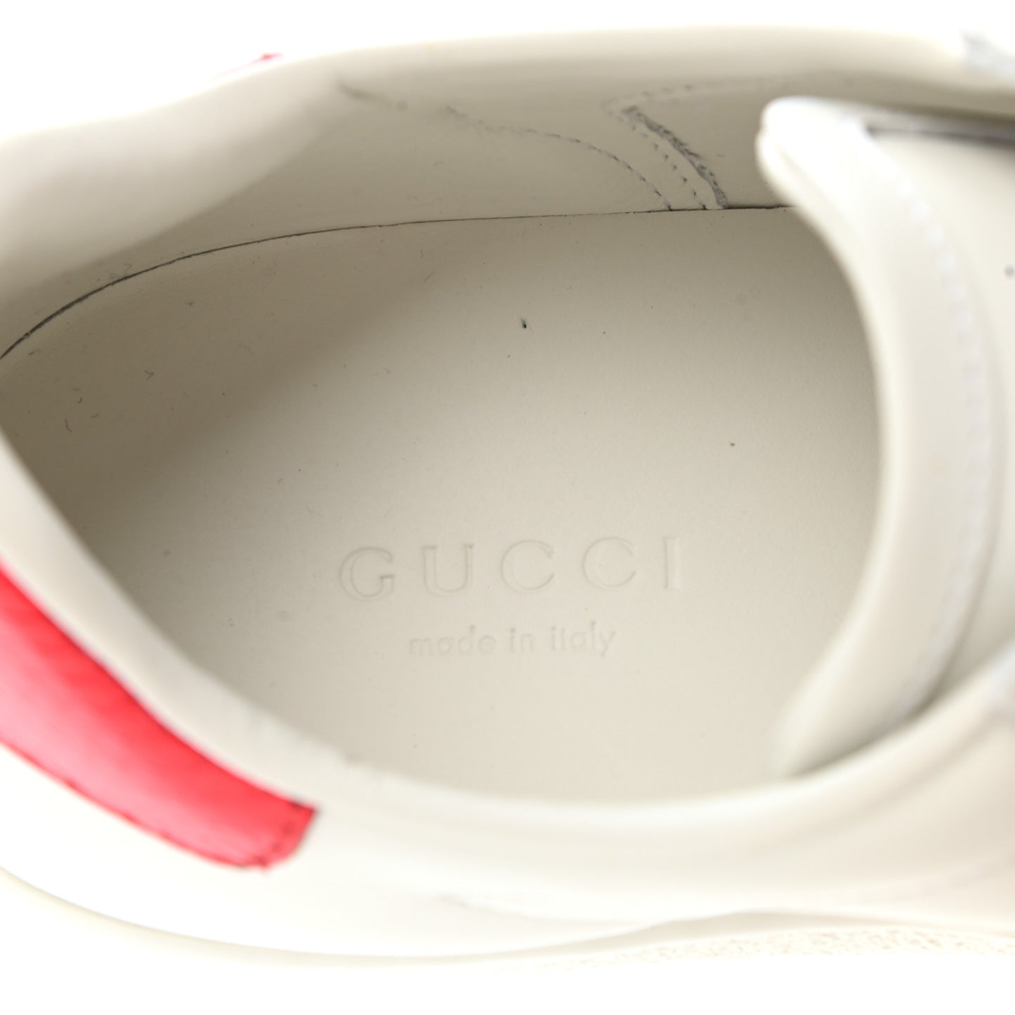 Calfskin Web Bee Embroidered Womens Ace Sneakers 36 White