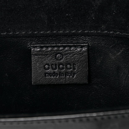 Gucci Patent Microguccissima Small Broadway Clutch Black 7 of 9