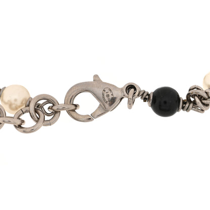 Chanel Pearl Beaded Charm Bracelet Silver 4 of 4