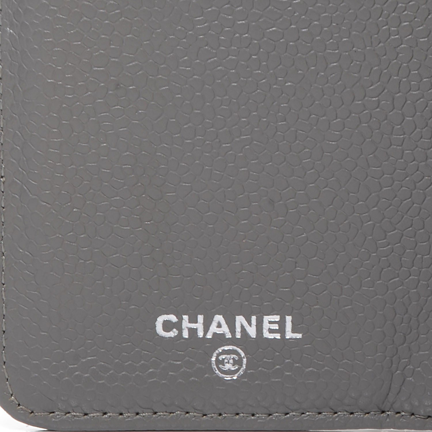 Chanel Caviar Quilted Yen Wallet Grey 6 of 8