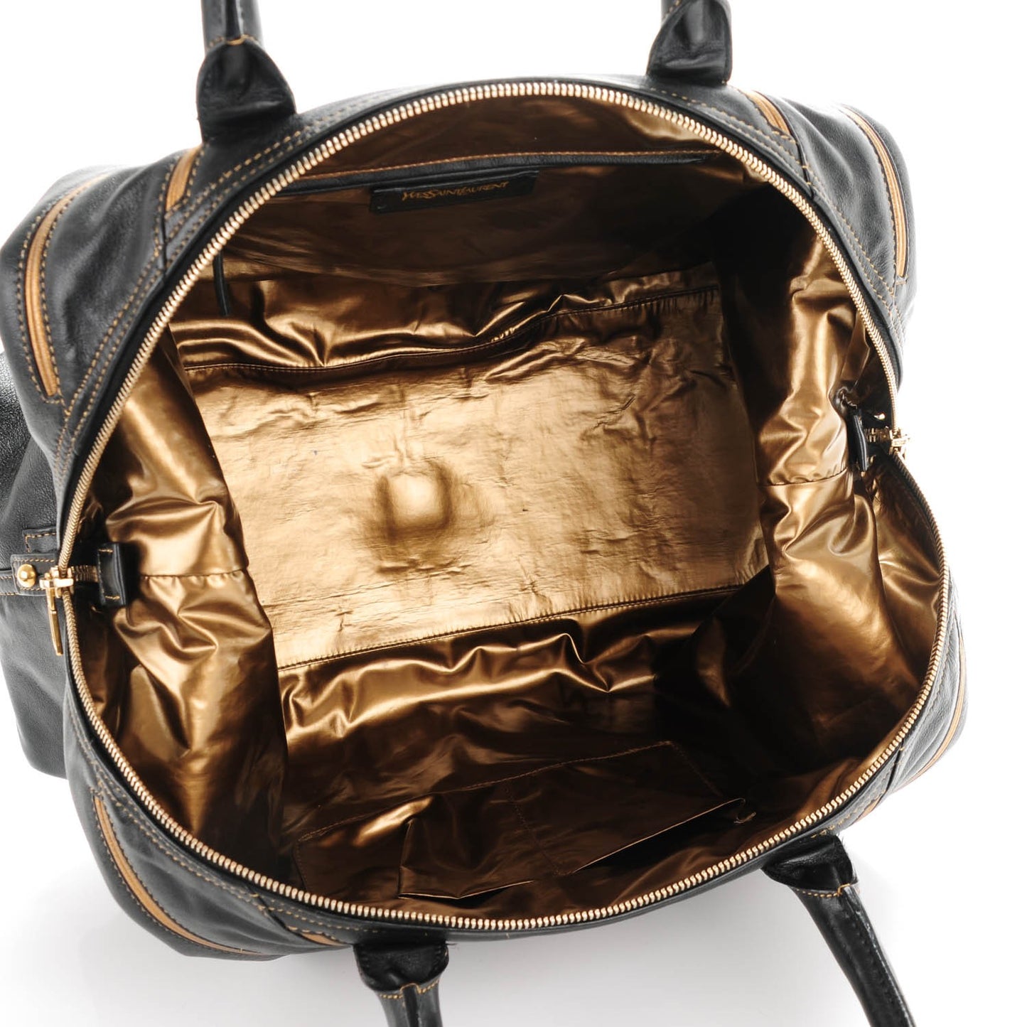 Calfskin Medium Easy Sac Black Gold