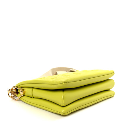 Louis Vuitton Lambskin Embossed Monogram Coussin PM Vert Acide 4 of 11