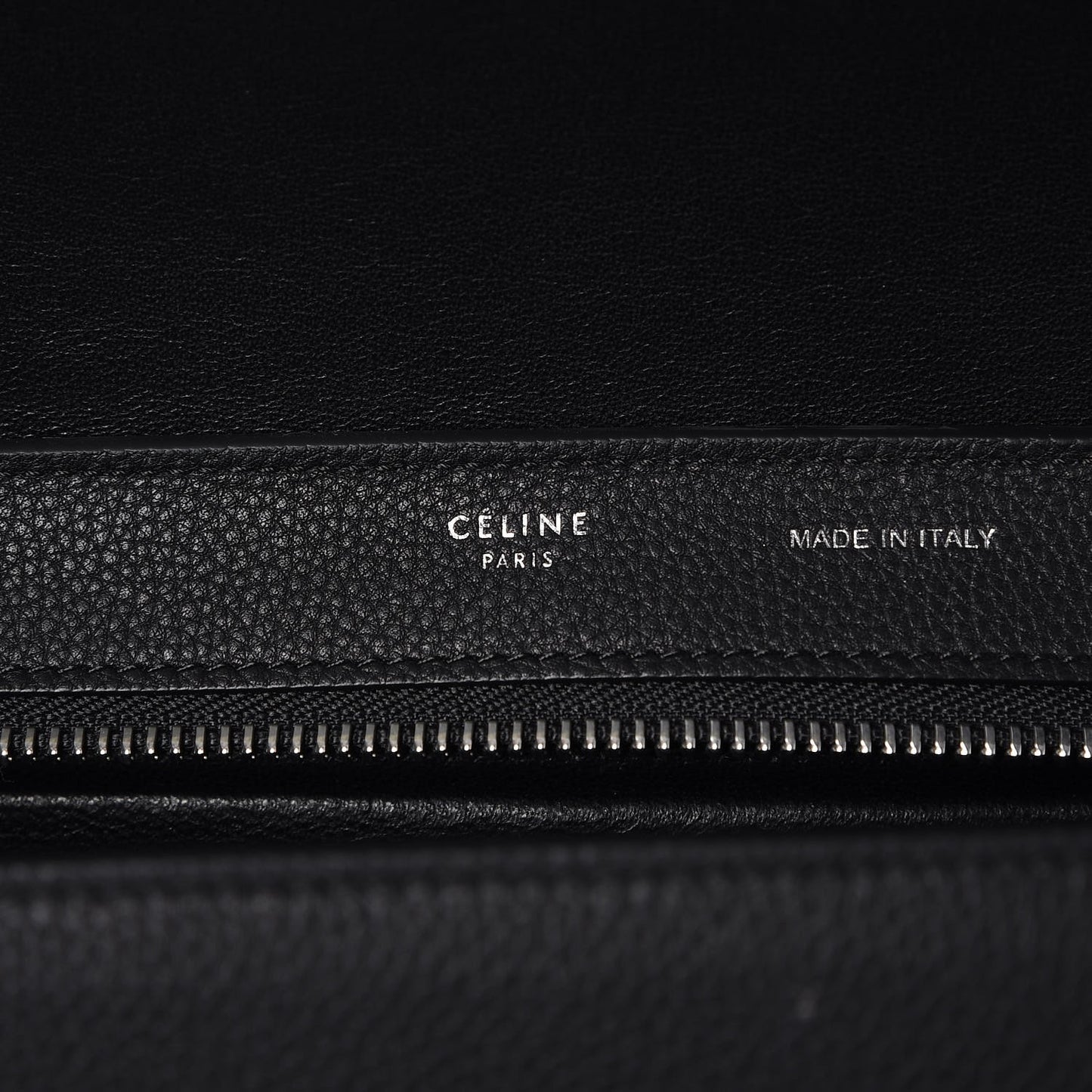 Baby Grained Calfskin Suede Small Bi-Color Trapeze Black