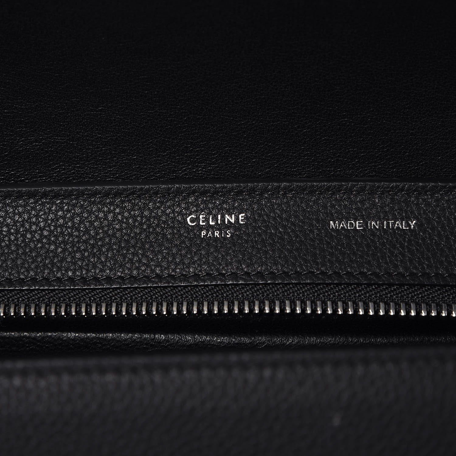 Celine Baby Grained Calfskin Suede Small Bi-Color Trapeze Black 6 of 8