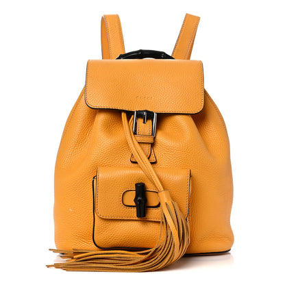 Gucci Calfskin Bamboo Small Backpack Yellow 1 of 15