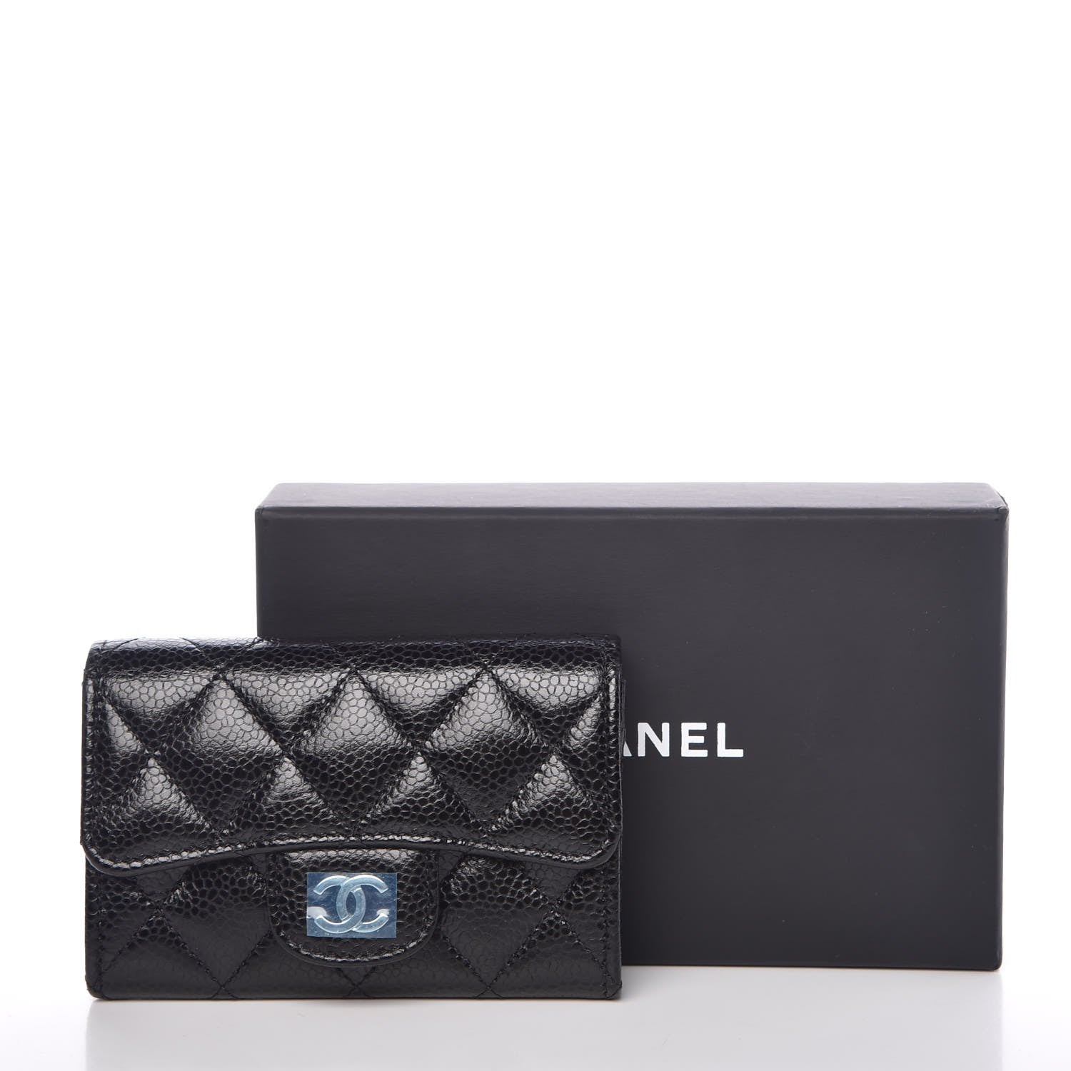 Chanel Caviar Quilted Flap Card Holder Black 9 of 9