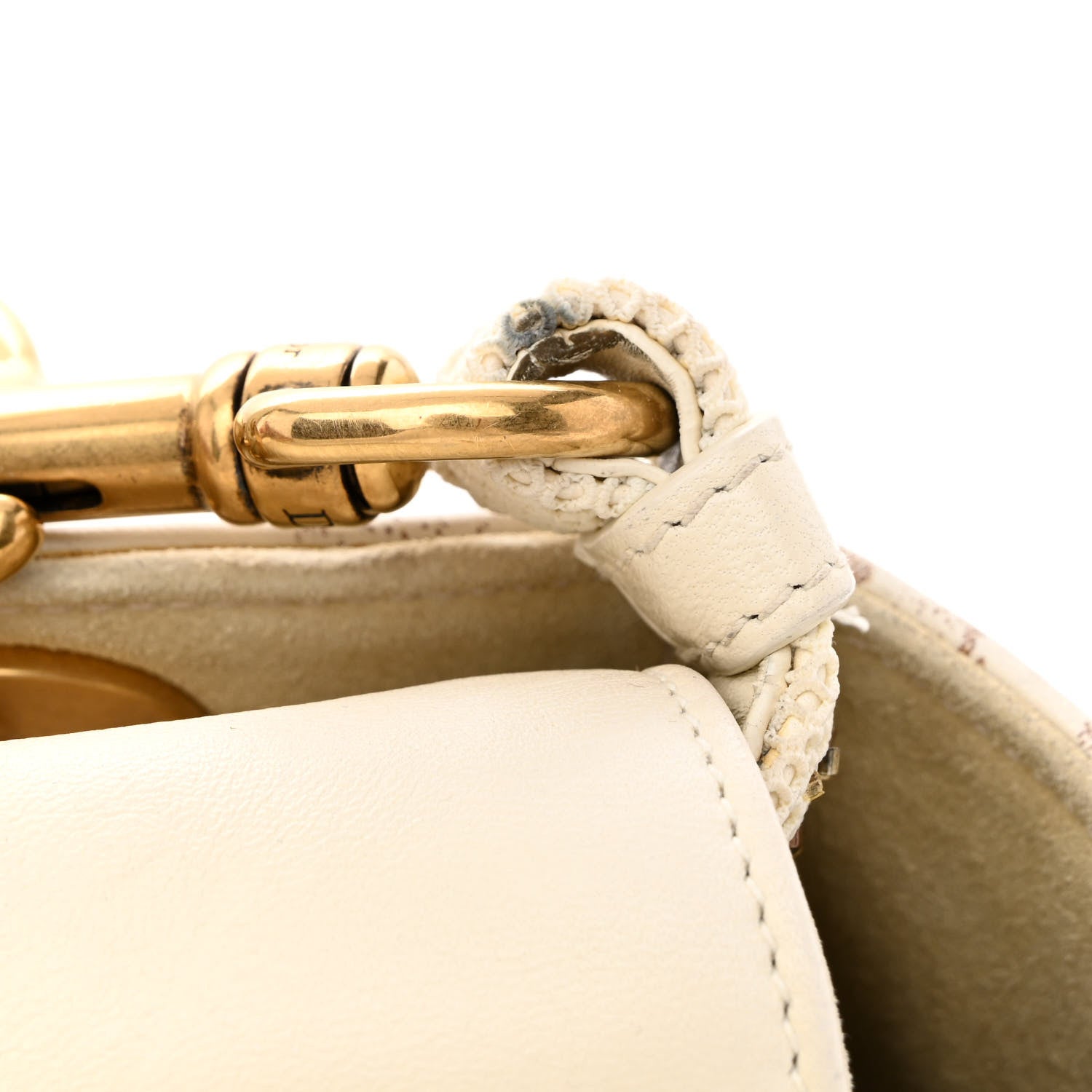 Christian Dior Smooth Calfskin Embroidered I Feel Blue Medium Lady Dior White Multicolor 14 of 14