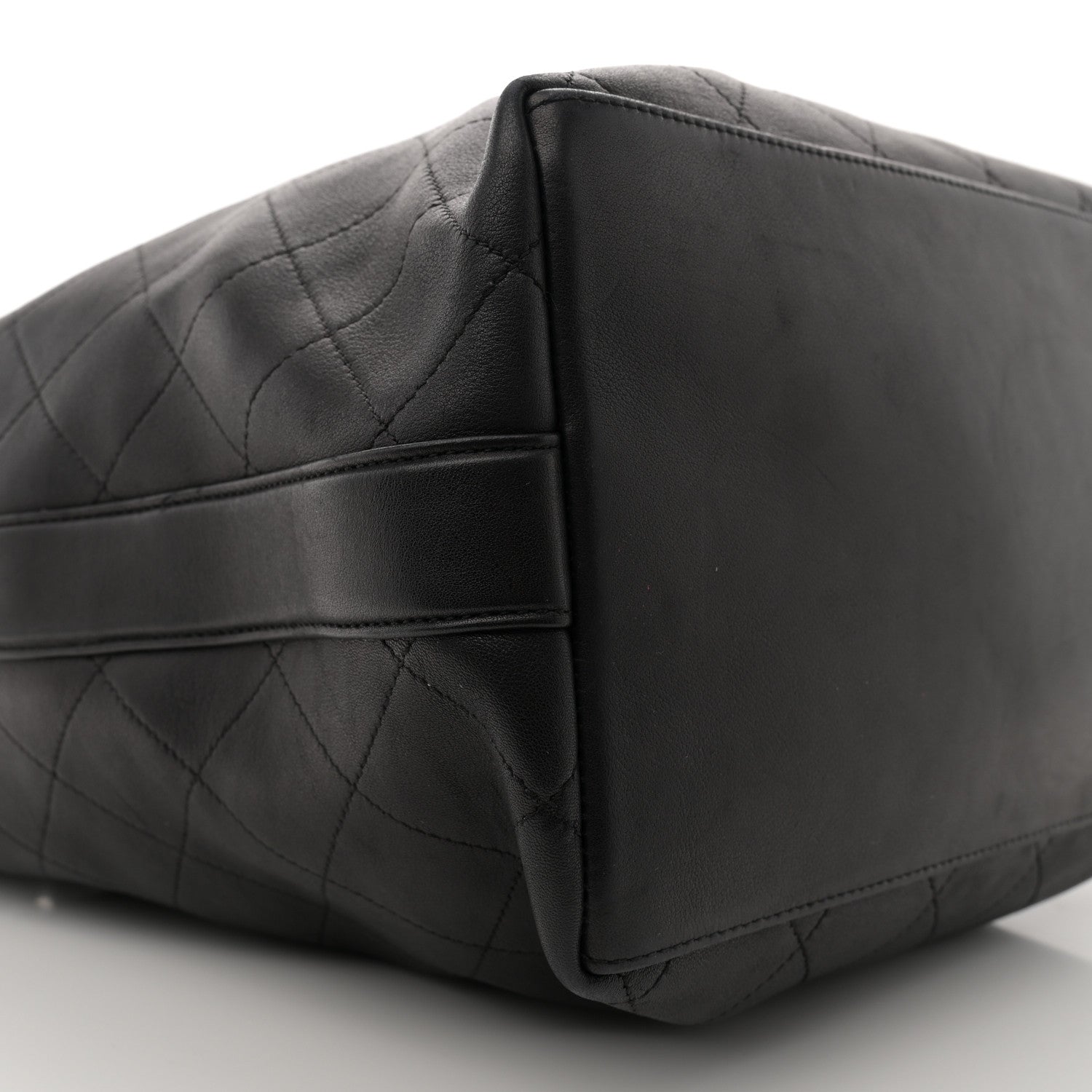 Chanel Calfskin Quilted Small On My Shoulder Drawstring Bag Black 9 of 11