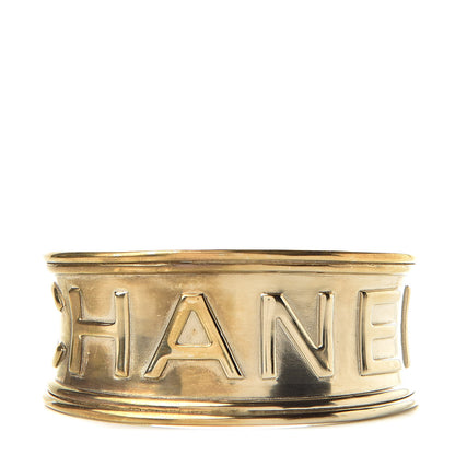 Chanel Metal Logo Cuff Gold 1 of 5