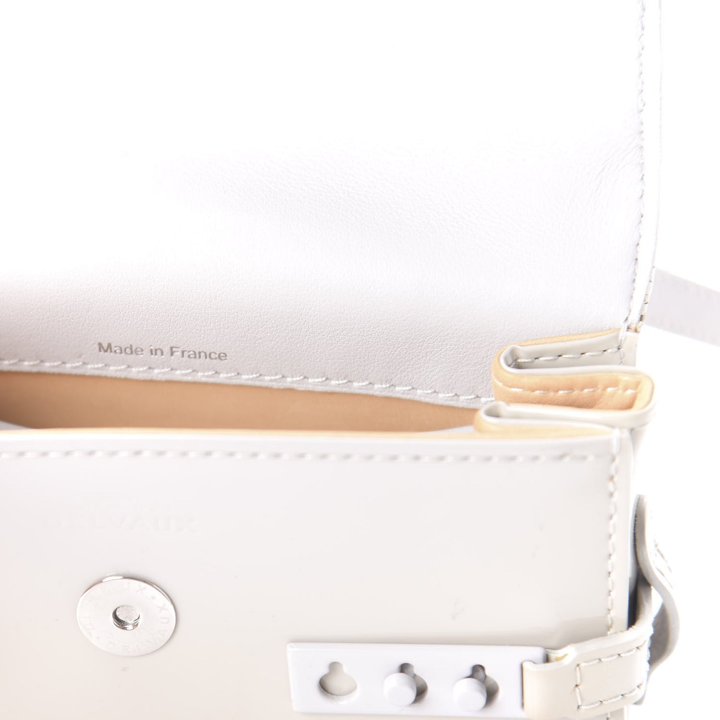 Patent Calfskin Micro Tempete Satchel Gray