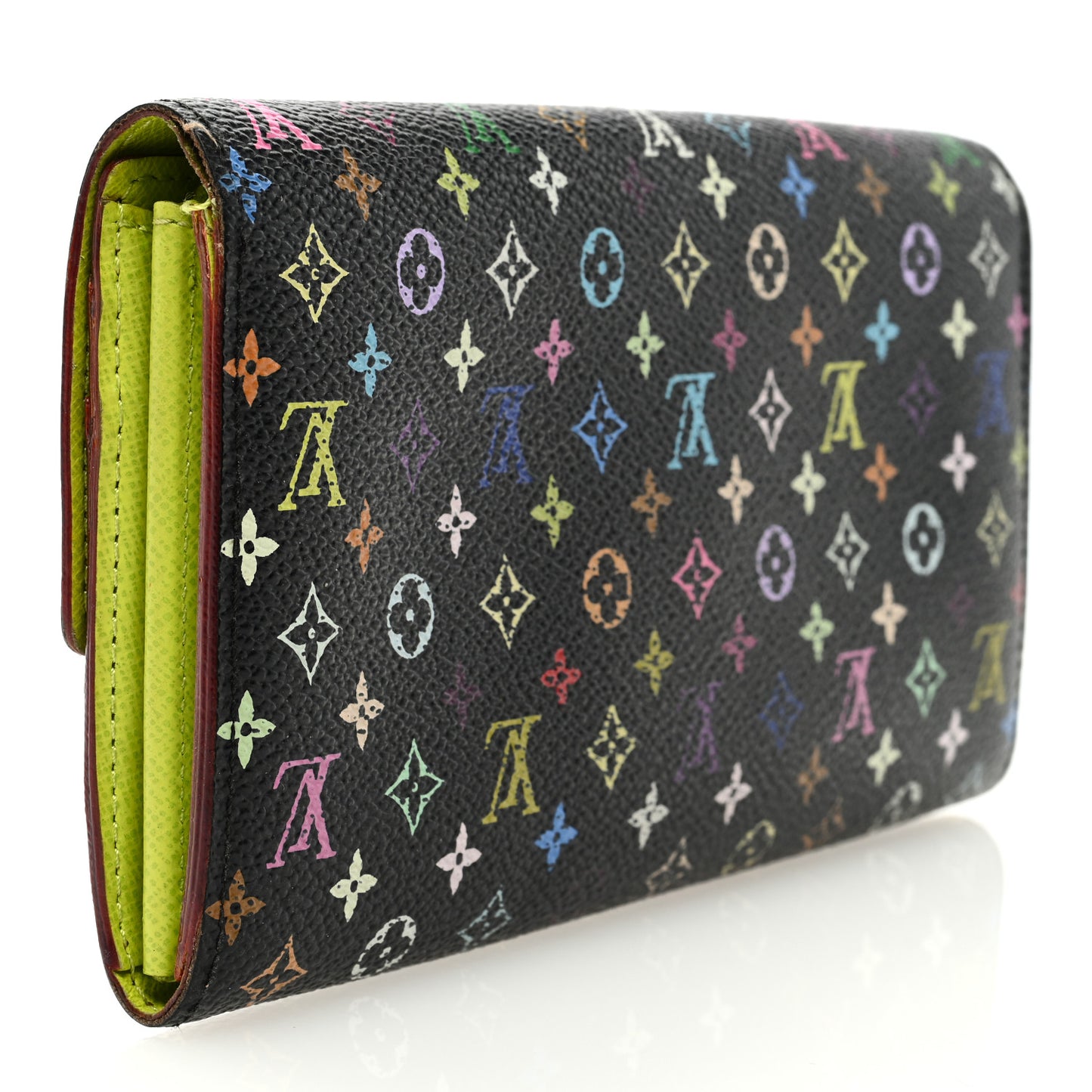 Monogram Multicolor Sarah Wallet Black Pistache