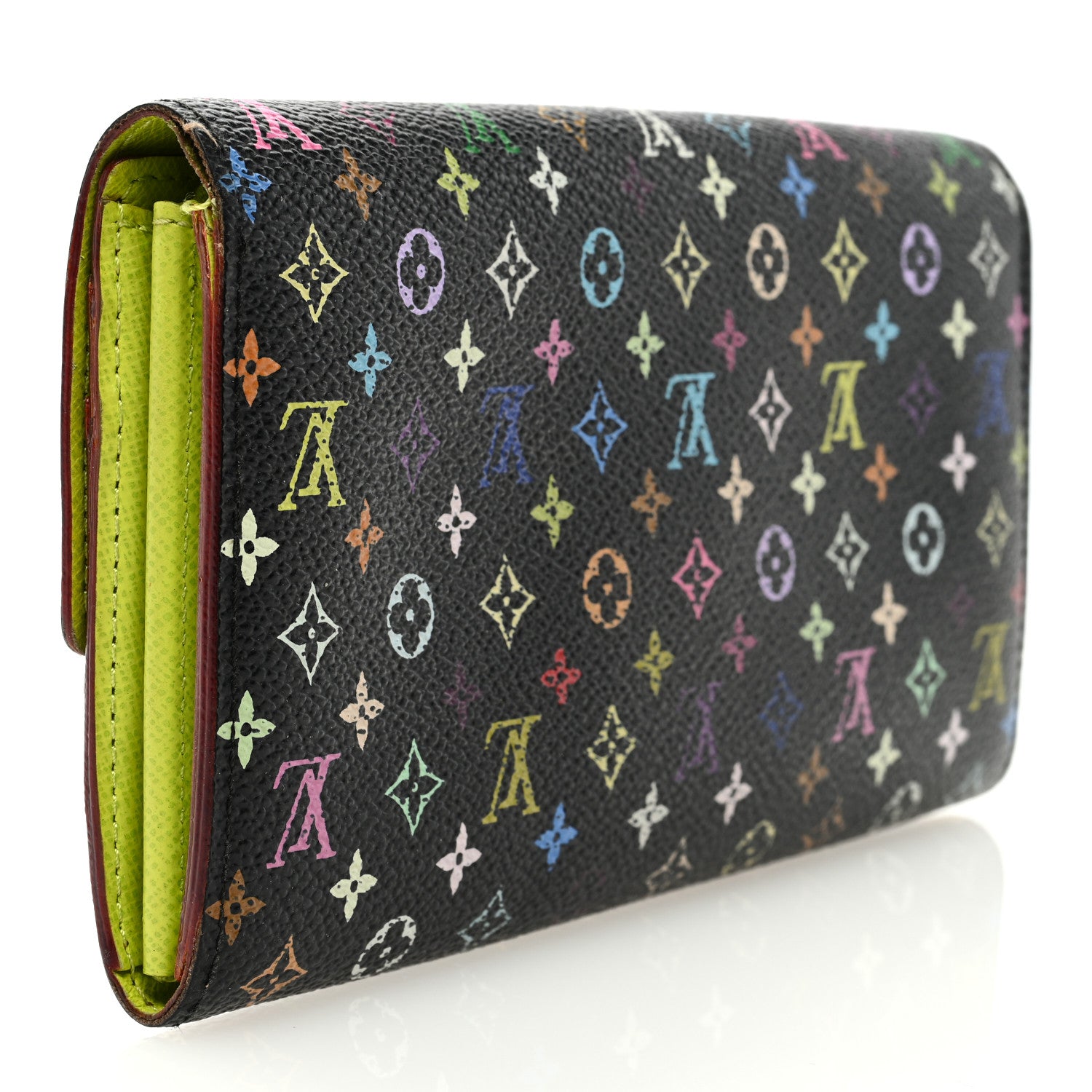 Louis Vuitton Monogram Multicolor Sarah Wallet Black Pistache 3 of 7