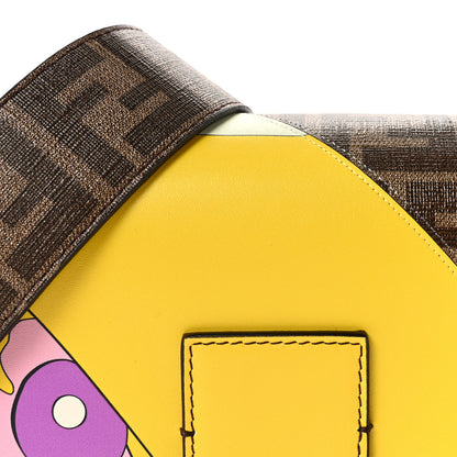 Fendi Glazed Fabric FF 1974 Hairdo Girls Inlay Baguette Mogano Panna Multicolor 7 of 9