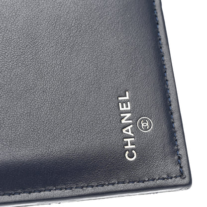 Chanel Caviar Quilted Medium Flap Wallet Dark Blue 6 of 8