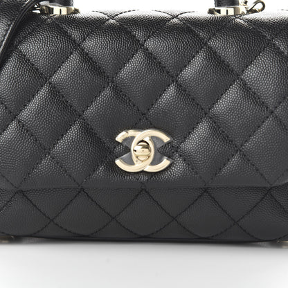 Chanel Caviar Quilted Extra Mini Coco Handle Flap Black 10 of 10