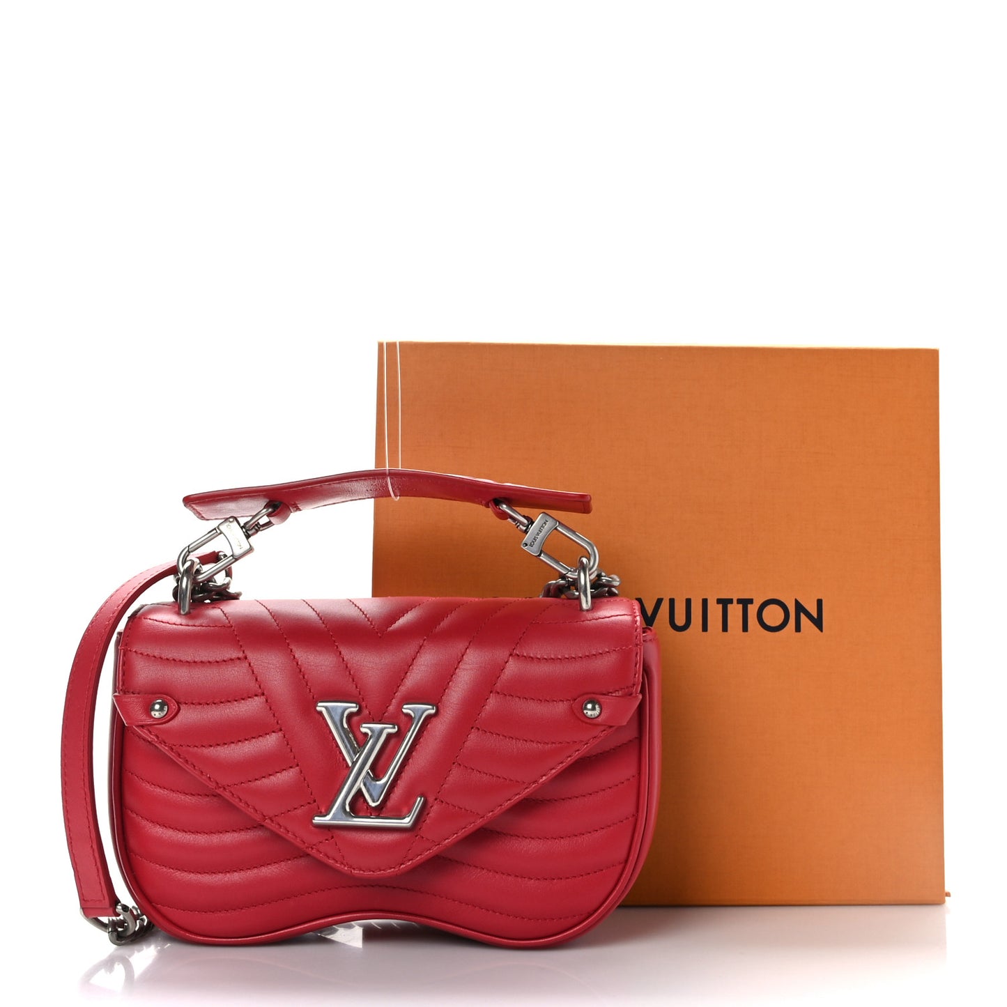 Calfskin New Wave Chain PM Scarlet