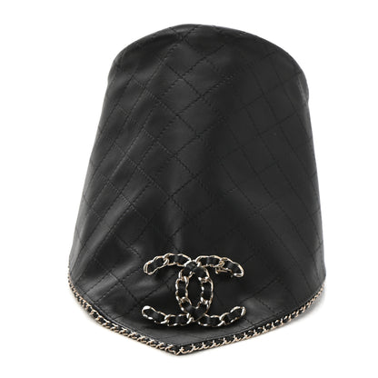 Chanel Lambskin Calfskin Chain CC Bandana Black Gold 1 of 11