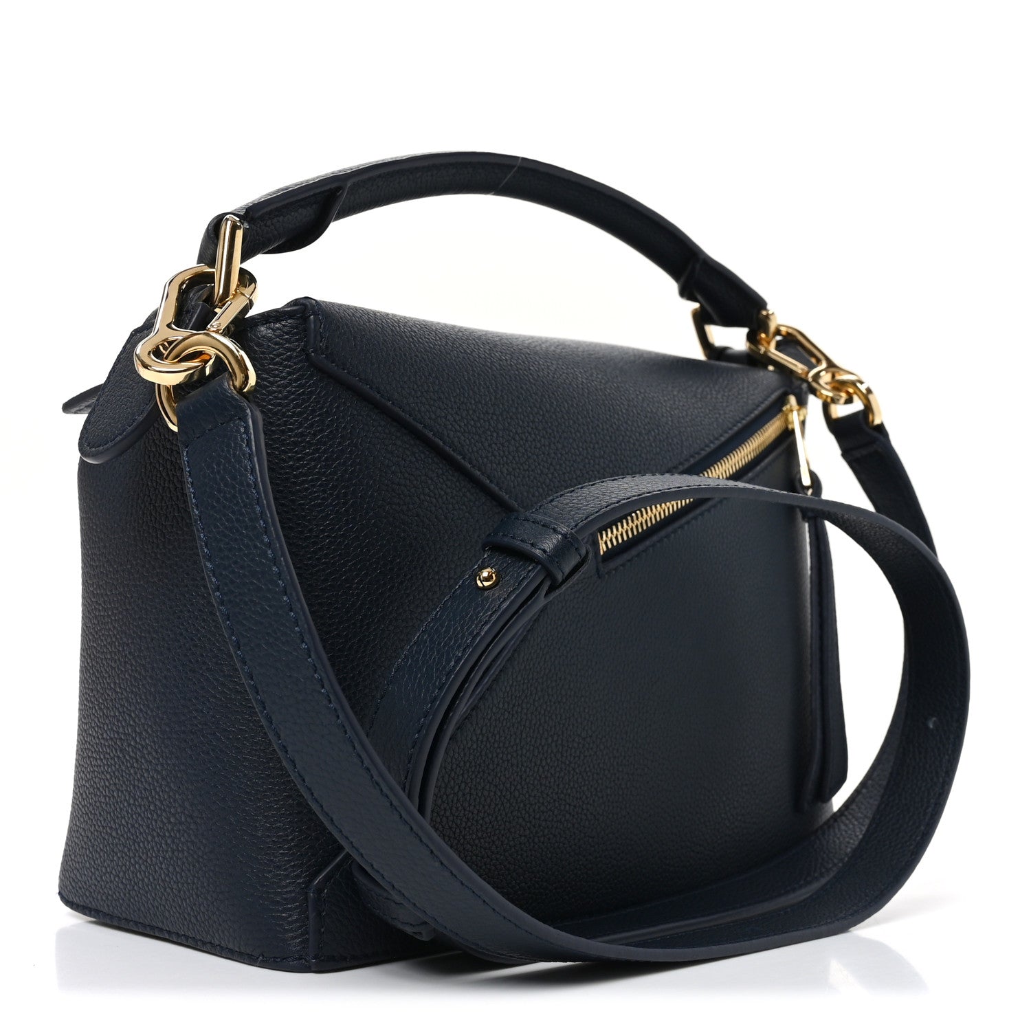 Loewe Soft Grained Calfskin Small Puzzle Edge Bag Navy 1903683