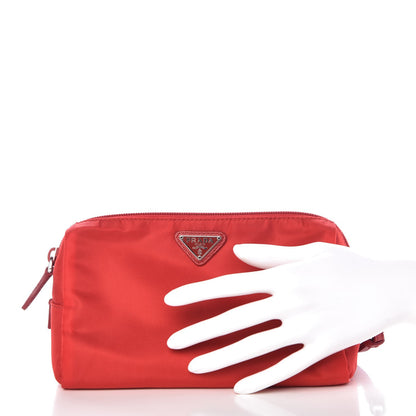 Prada Nylon Vela Wristlet Rosso 2 of 7