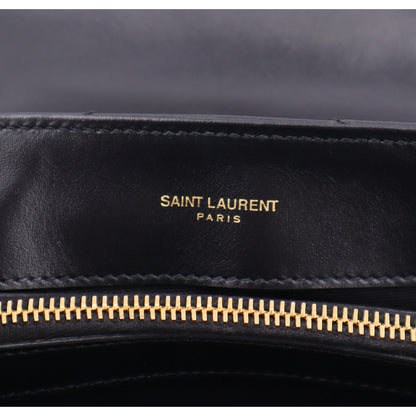 Saint Laurent Calfskin Y Quilted Monogram Small Loulou Chain Satchel Black 7 of 11