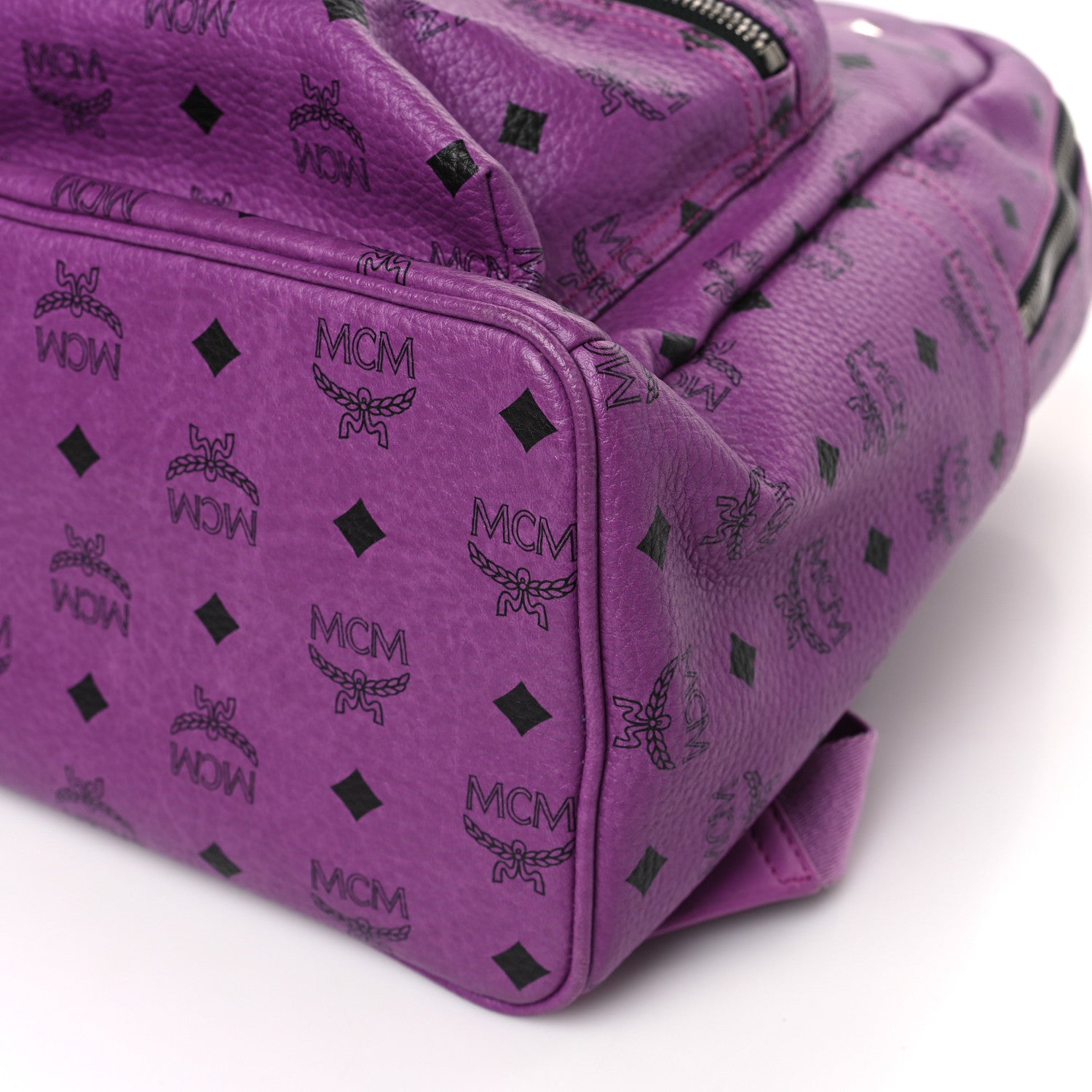 MCM Visetos Medium Sprinkle Stud Stark Backpack Purple 9 of 9