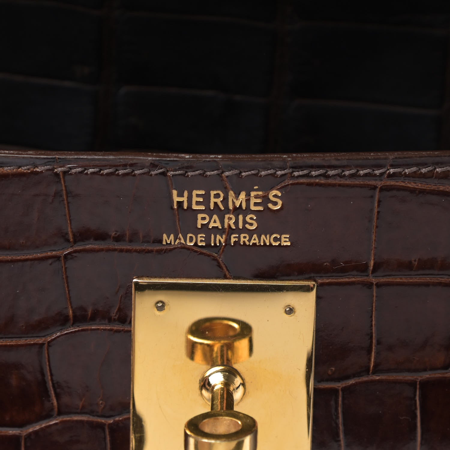 Hermes Shiny Crocodile Kelly Sellier 32 Havane 7 of 13