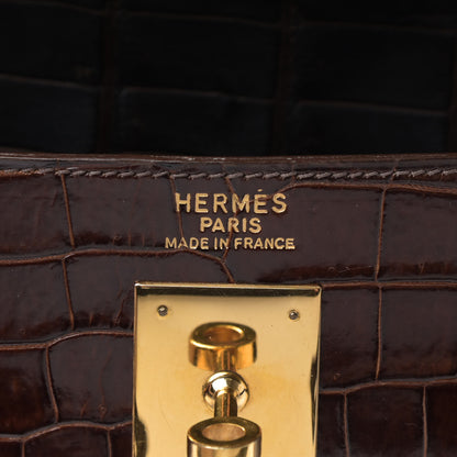 Hermes Shiny Crocodile Kelly Sellier 32 Havane 7 of 13