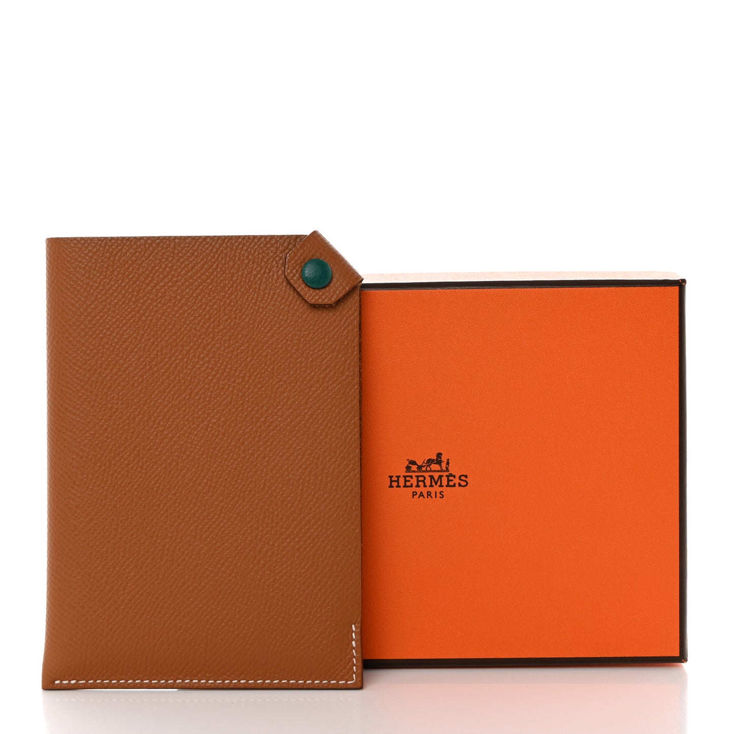 Epsom Tarmac Dot PM Passport Holder Gold Malachite