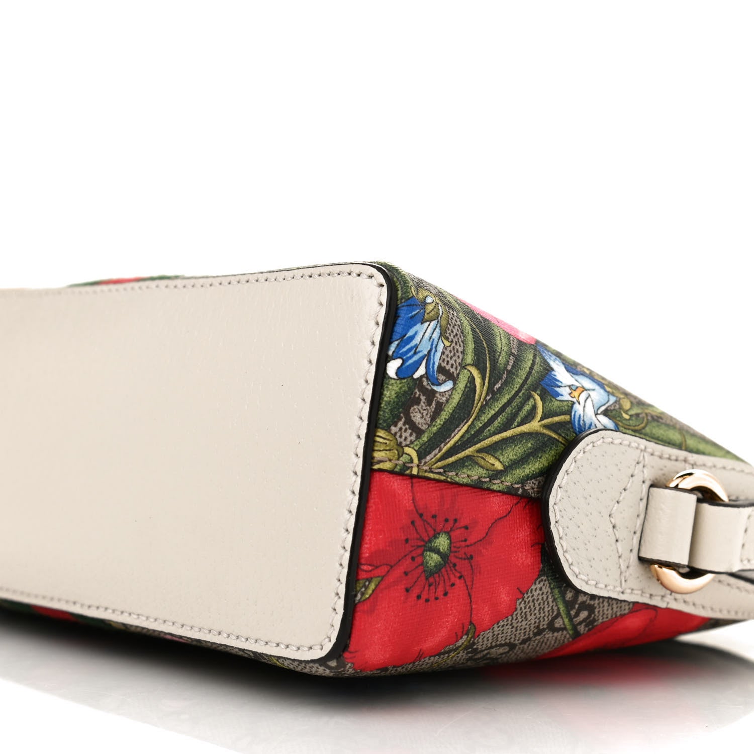 Gucci GG Supreme Monogram Flora Web GG Small Ophidia Dome Shoulder Bag White 11 of 12
