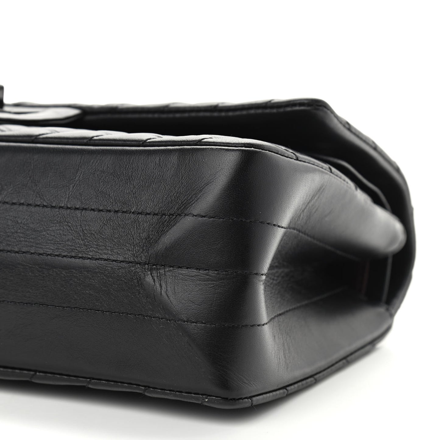 Aged Calfskin Chevron Quilted 2.55 Reissue 225 Flap So Black